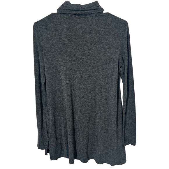 Mossimo Supply Co. Tops - Mossimo Dark Gray‎ Flowy Long-Sleeved Turtleneck Blouse Women's Size XS